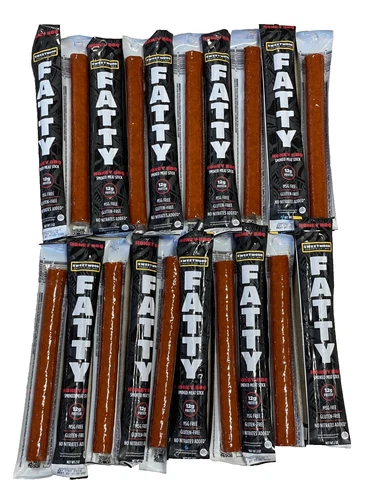 FATTY Smoked Meat Sticks 20 sticks HONEY BBQ 2oz Per