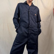 Deadstock Dickies Navy Long-Sleeve Workwear Coveralls