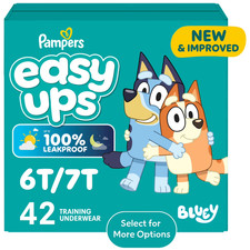 Easy Ups Bluey Potty Training Pants Boys Size 8 6T-7T, 42 Count