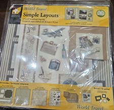 American Traditional Designs 12 x 12 Simple Layout Scrapbook Page Kit Travel