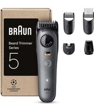 Braun Beard Trimmer Series 5 BT5525, +5 Styling Tools,Ultra Sharp Blade, 120 Min