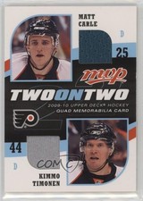 2009-10 MVP Two on Quad Memorabilia Wade Redden Kimmo Timonen Marc Staal hg6