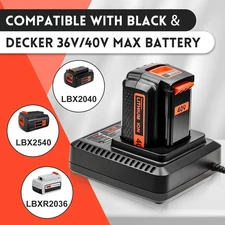 40V 2.0Ah for Black Decker 40 Volt Max Lithium Battery / Charger LBXR36 LBX2040