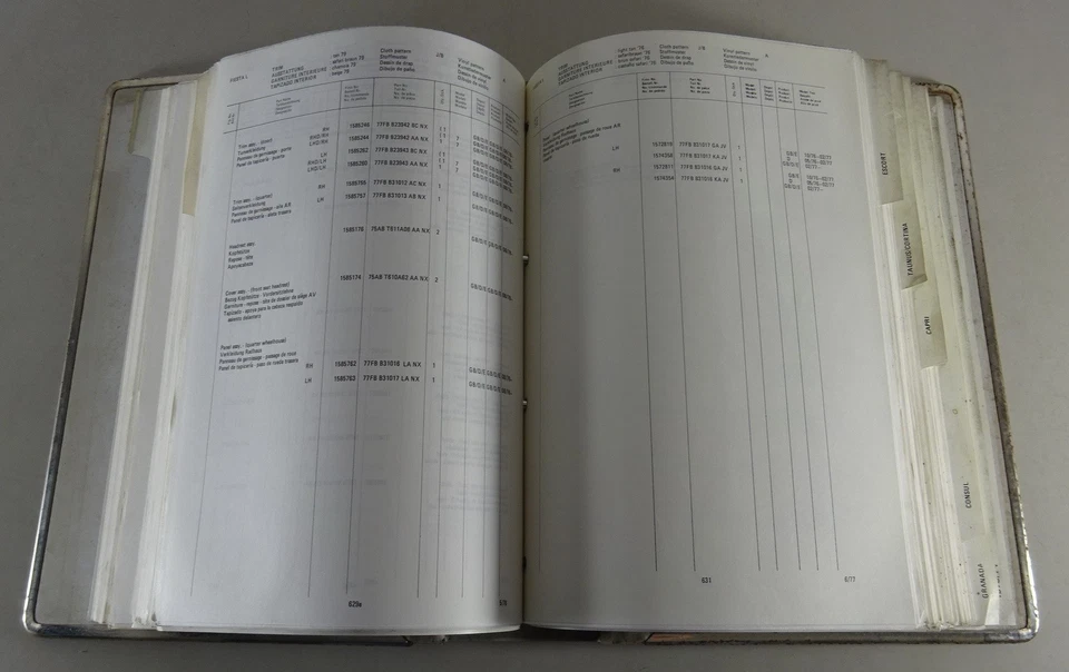 Polstermappe+Farbenkatalog Ford Taunus Granada Capri Escort Di 1973-1979 - Immagine 3 di 4