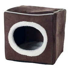 Cat Bed Hide Out Cube 13 x 12 Inch Removable Pillow Makes Cat Feel Safe Cozy