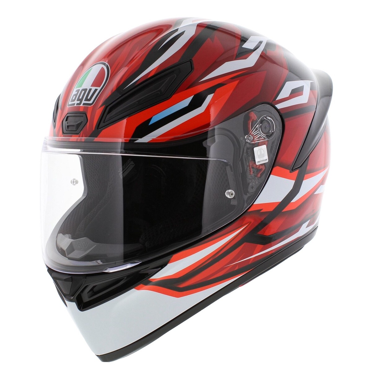 AGV K1-s ECE 22.06 Lion Gloss Red Black White Full Face Motorcycle
