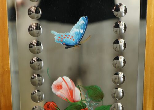 UNIQUE PAIR OF ANTIQUE ITALIAN VENETIAN CARVED REVERSE PAINTED BIRD MIRRORS - Picture 7 of 24