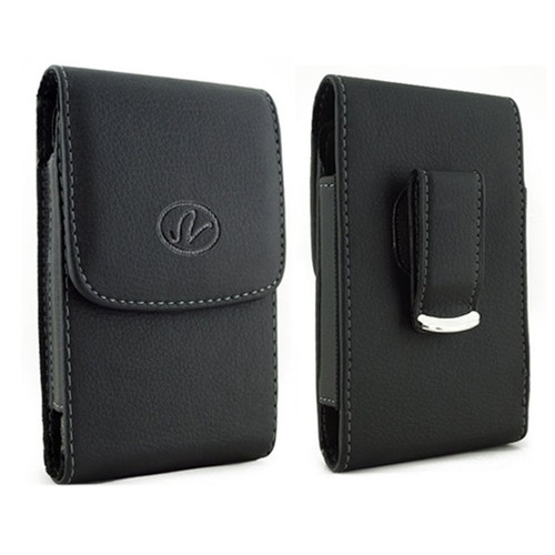 XL Vertical leather Belt Clip Holster For Samsung Galaxy 8+ fit Otterbox Case On - Picture 11 of 12
