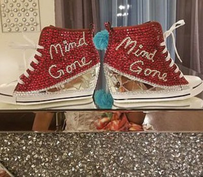 bling wedge sneakers