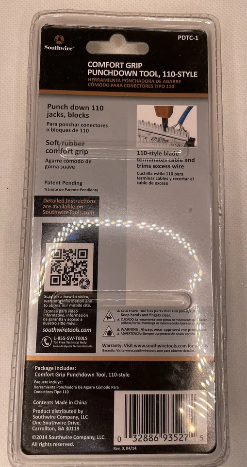 Brand New Southwire PDTC-1 Comfort Grip Punch Tool 110 Style Sealed Ponchadora - Image 3 of 4