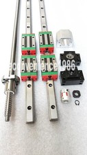 2 pcs HGR20--500mm Linear rail Guide RM1605--500mm Ballscrew BF12/BK12 Kit