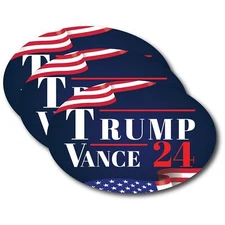 Magnet Me Up Trump Vance 24 Republican Election Oval Magnet Decal, 4x6 inches