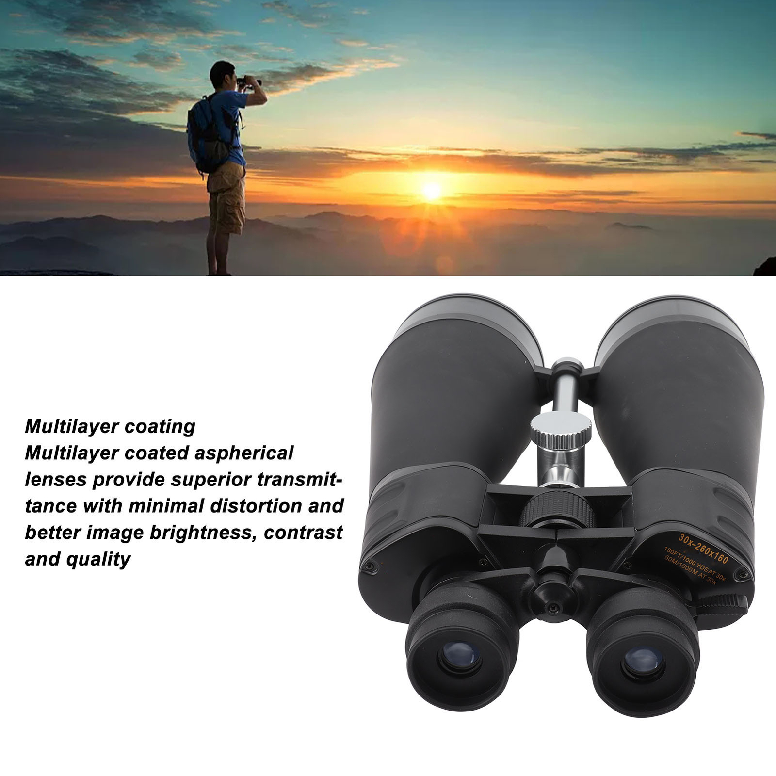 30260x160 High Power Binoculars Professional Long Range Binoculars Stargazing eBay