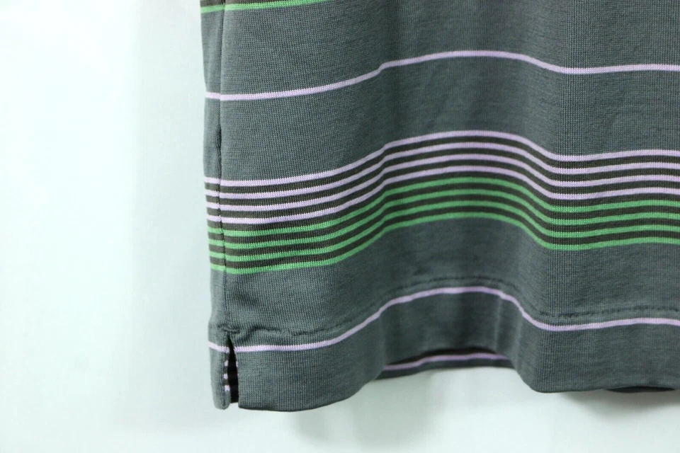 Мужской пуловер Nike Golf Tiger Woods Collection Polo L серый в розовую полоску эластичный - Изображение 4 из 4