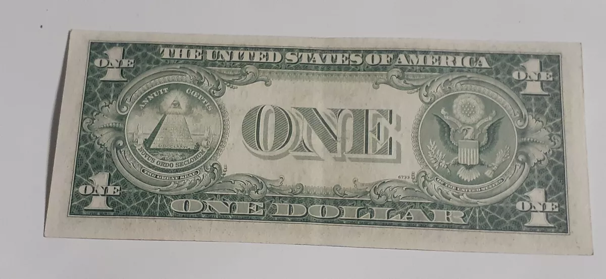 1957 One Dollar Bill Silver Certificate Average Circulated Blue Seal VG AU