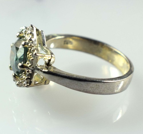 Green Diamond Solitaire 2.38 Ct/7 mm Round Brilliant Cut Certified Women Ring - Picture 7 of 7