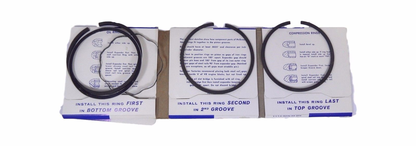 McQuay-Norris (6) 210-5086 STD Engine Piston Ring Set L-3127C The Blue Box Line