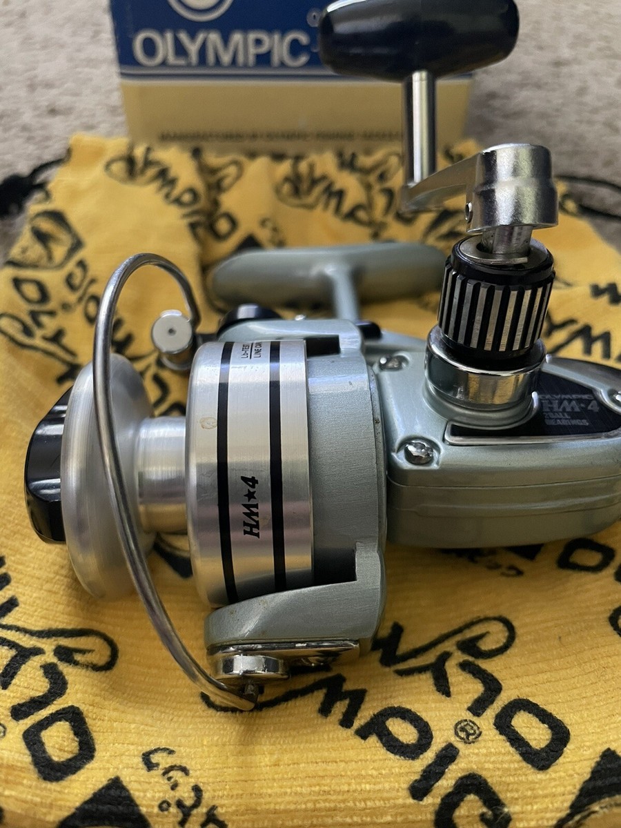 リール OLYMPIC 100m/m HIGH SPEED Olympic HM4 Fishing Reel - Vintage Spinning With Box Made In Japan
