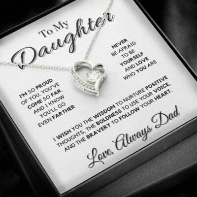 Forever Love Necklace for Daughter From Dad | 14K & 18K Gold Variants