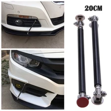 8" 20cm Adjustable Front Bumper Lip Splitter Strut Rod Tie Support Bar Black