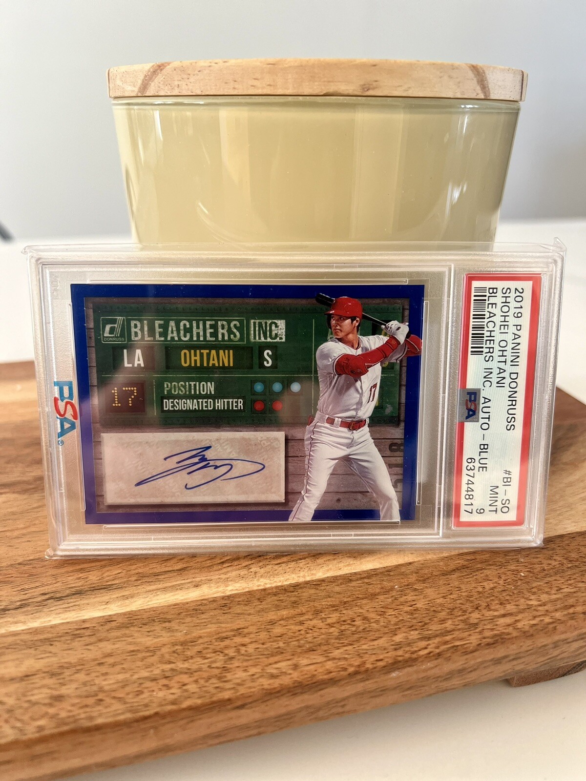 2019 Shohei Ohtani Donruss-Bleachers Inc. Auto /99 PSA 9-2nd yr! 1st to 50-50 view 2