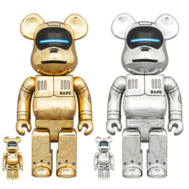 NEW Be@rbrick SORAYAMA×BABY MILO(R)100%&400% GOLD SILVER NEW Be@rbrick SORAYAMA×BABY MILO(R)100%&400% GOLD SILVER