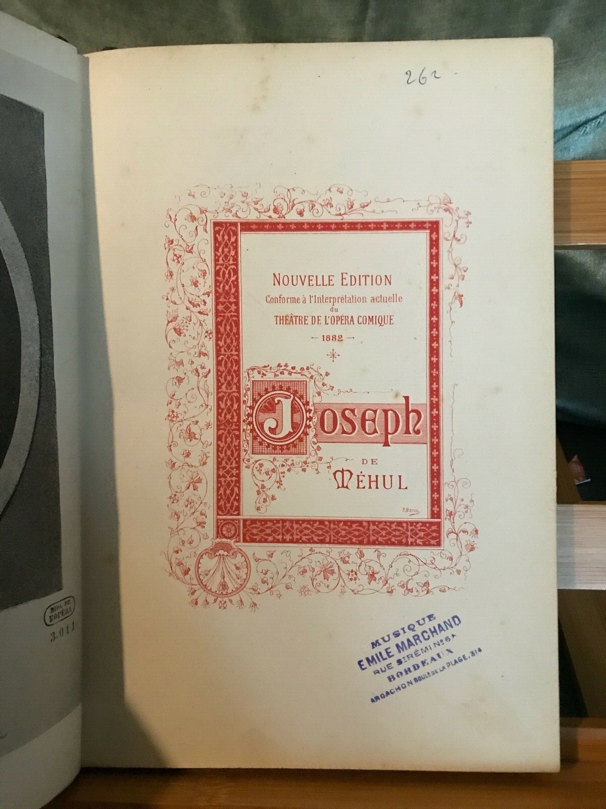 Partition Joseph Méhul chant piano Heugel lisible pour déchiffrage rapide