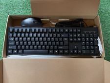 generic, wired, USB, computer keyboard and mouse - black - new in box