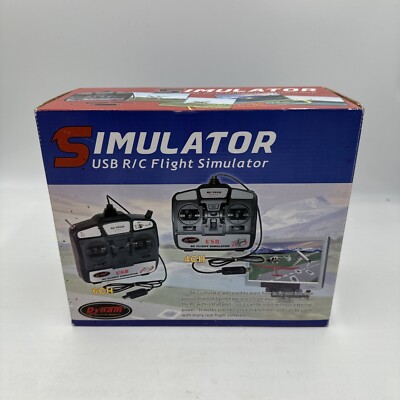 Dynam Black 6 Ch Computer USB Controller RC Left Throttle Game Flight Simulator