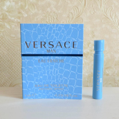 Versace Eau Fraiche Eau De Toilette EDT for Men Carded Sample Spray 0.03oz / 1mL