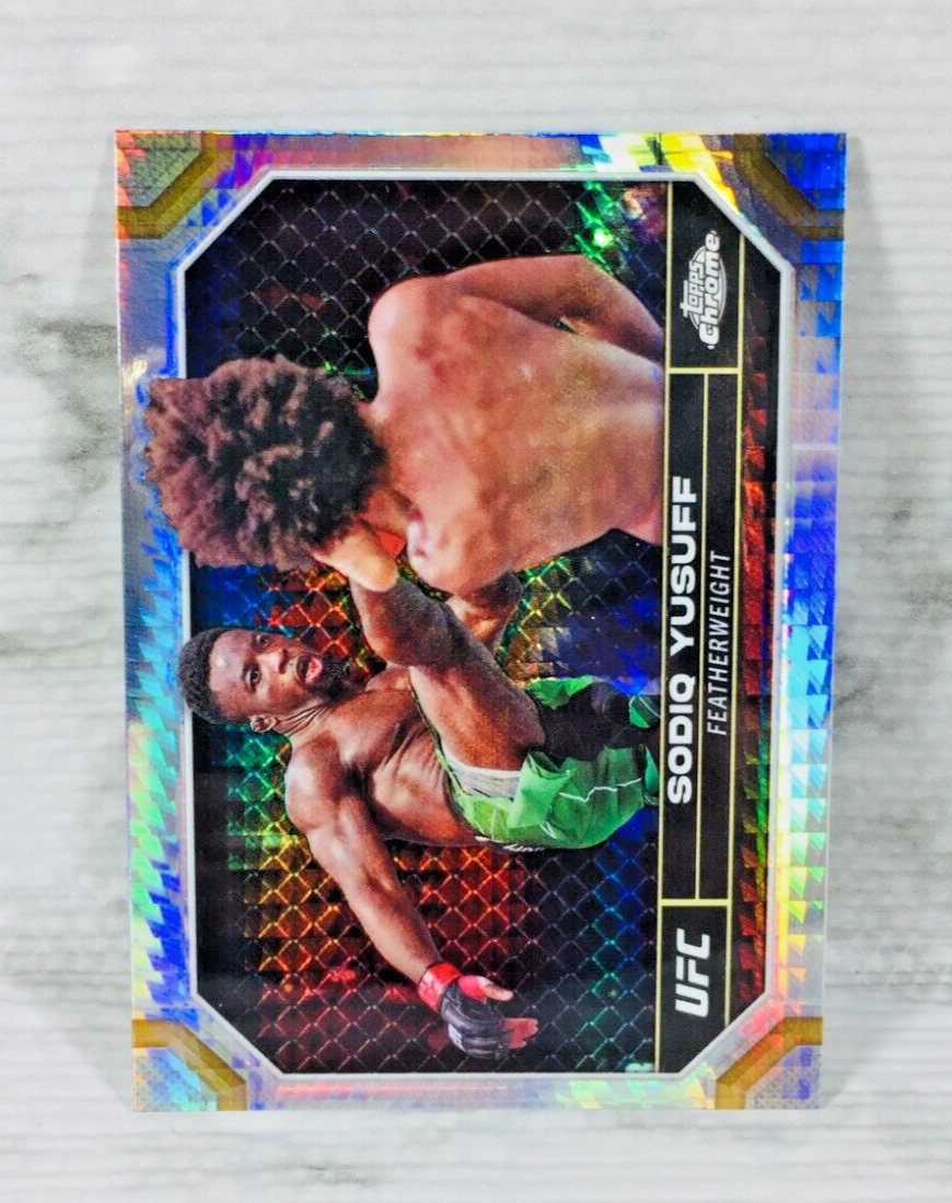 2024 TOPPS CHROME UFC #178 SODIQ YUSUFF PRISM REFRACTOR CARD SSP
