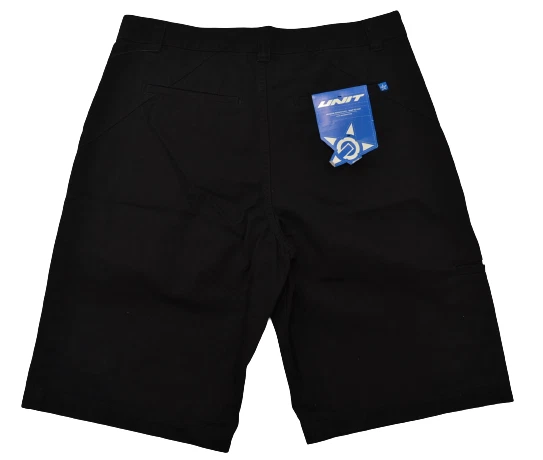 Черные мужские хлопковые шорты Unit Riders SIEGE с пятью карманами - Изображение 2 из 2