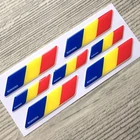 Romania Romanian flag 3d domed emblem decal sticker car tuning
