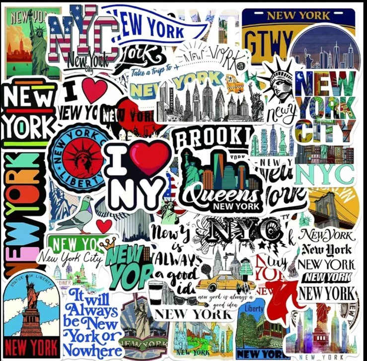 10pcs New York City Stickers- Scrapbook, Journal, DIY Crafts