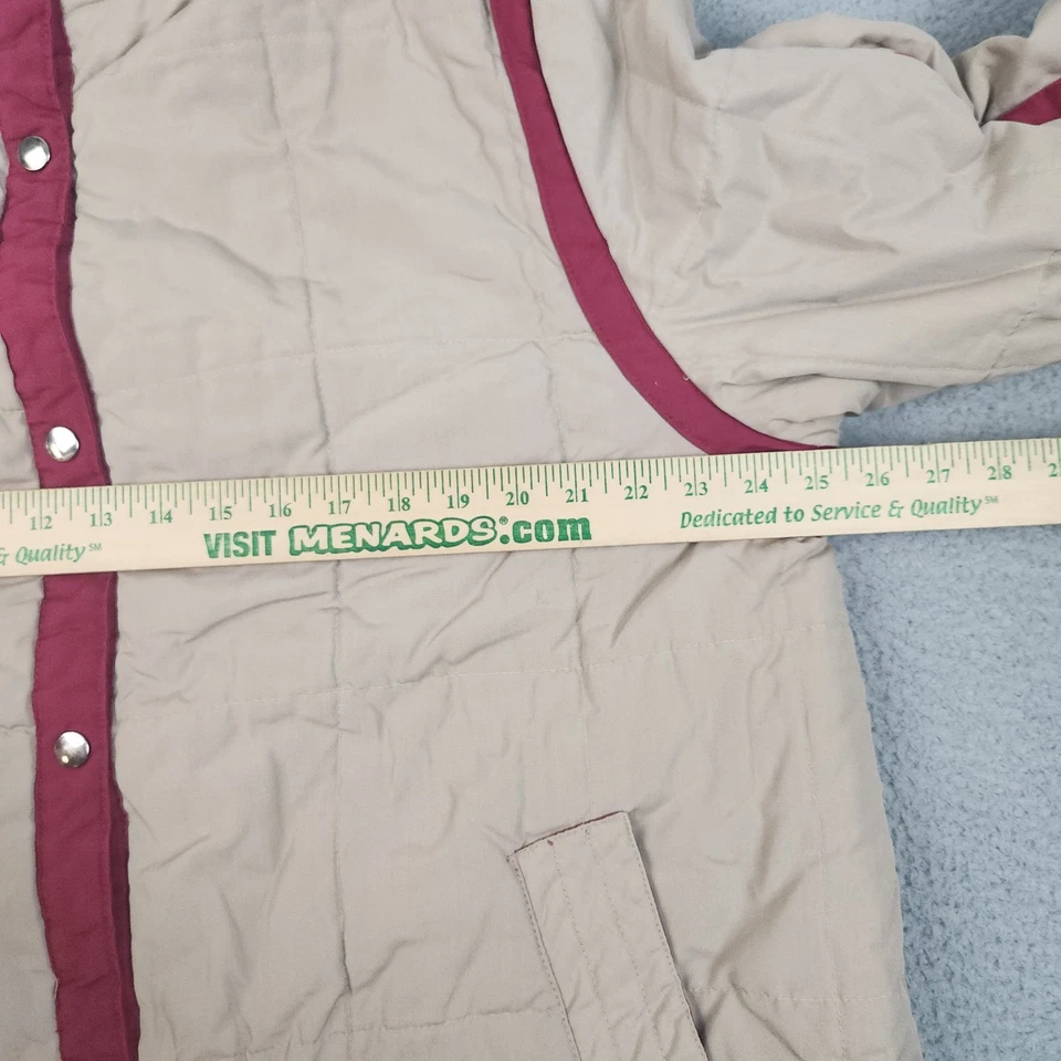 Abrigo parka acolchado acolchado extra grande (22,5) vintage años 80 forrado a presión completo para mujer Foto 3 de 4