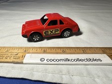 Vintage 1980s Tootsietoy Diecast Toy Ford Exp Decals Nice Paint Red Car