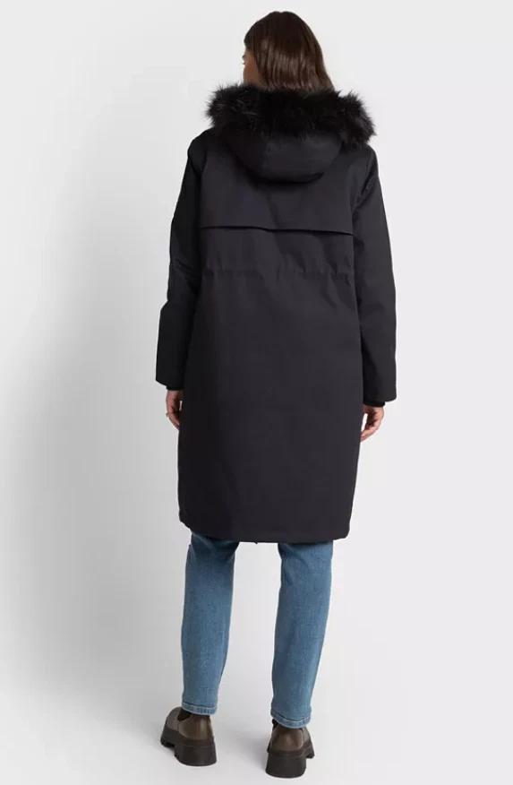 Chaqueta Parka Seraphine Mujer Maternidad Forrada Azul Marino - Talla 6 - Minorista $495 Foto 3 de 4