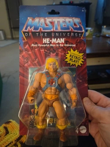 Masters Of The Universe Origins He-Man Figure Vintage Head Sculpt Not Mint