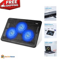 Durable ABS Laptop Cooling Pad with 3 Fans - Noise-Free for Ultimate Cooling