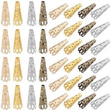 200 Pcs Metal Beads Caps Jewelry Making Supplies End for DIY Crafts