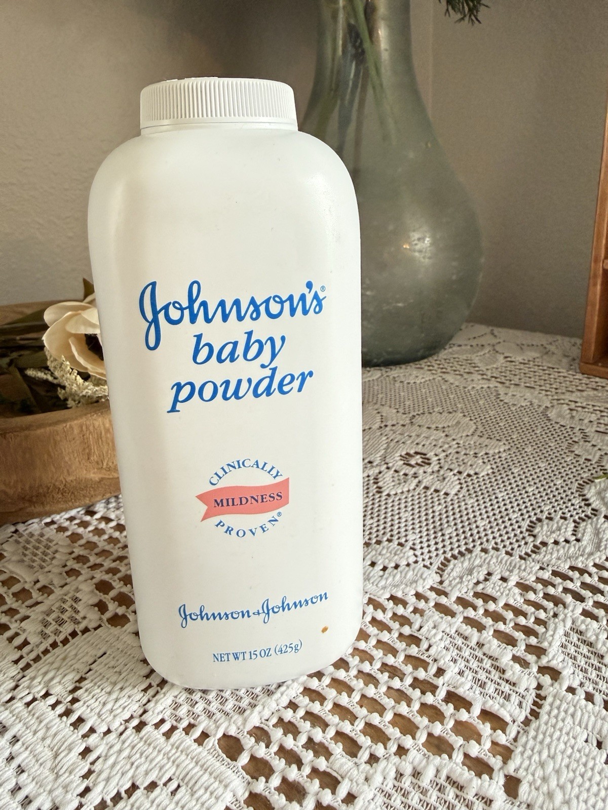 Vintage 1996 Johnson&rsquo;s Baby Powder with Talc 15 oz Fast Ship About Half Full