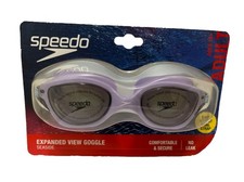 Speedo Adult Lilac Expanded View Wide View Goggle Anti Fog UV Protection New 14 