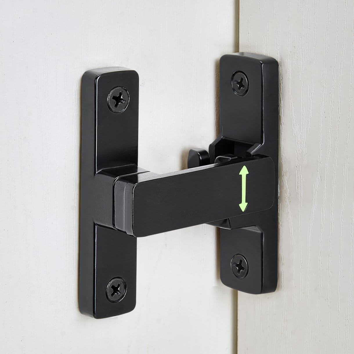 INIRET Black 90/180 Degree Flip Latch - Heavy-Duty Lock Bolt for Gate, Barn, ...