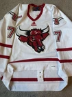 Game Worn Grimaldi University Of Nebraska UNO Adidas Hockey CCHA Jersey White 54