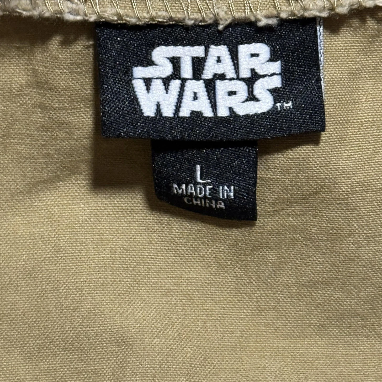 Star Wars Finn Track Jacket Mens Large Tan Red ThinkGeek Disney Cosplay Costume - product detail image 3