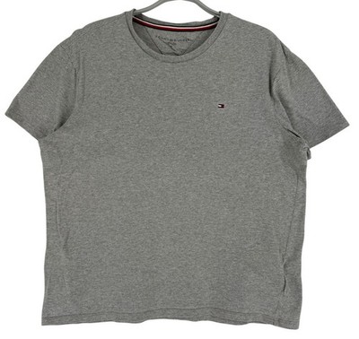 Tommy Hilfiger Herren Lässig Rundhals Kurzarm Grau T-Shirt Größe M