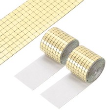 5x5mm Self Adhesive Mirrors Mosaic Tiles, 3840 Pcs Mosaic Sticker, Gold Tone