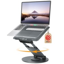 Nulaxy Telescopic 360 Rotating Laptop Stand for Desk Adjustable Height Swivel...