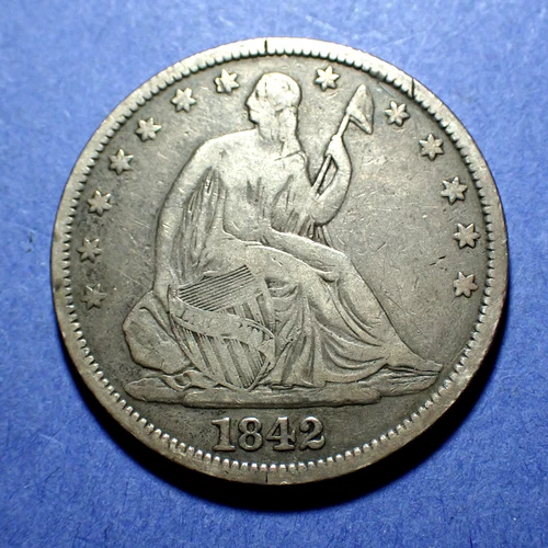 1842 Liberty Seated Half Dollar  Abt. Fine
