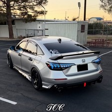 Fits 2022-2026 11th Gen Honda Civic Sedan Rgb Led Tail Lights Smoked Rear Lights